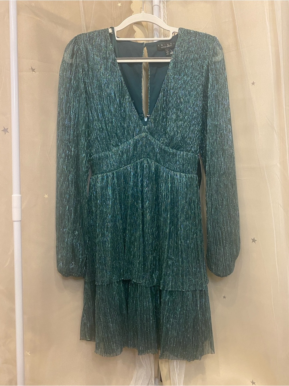 V-Neck Long Sleeve Party Dress